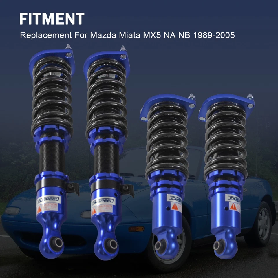 Blue COILOVER Suspension KIT FOR Mazda Miata MX5 NA NB 1990-2005 Shock Struts - Image 3 of 4