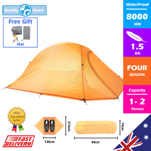 NEW 1 2 Person Tent Ultra Light Hiking Quality 1.5kg Premium Camping Outdoor Man