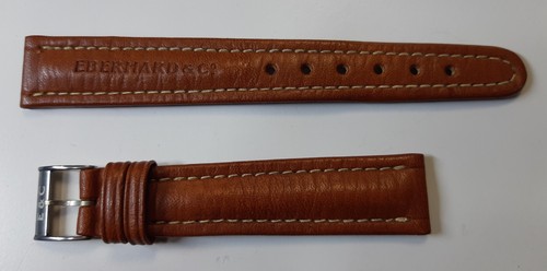 Cinturino pelle originale Eberhard 17mm fibbia 14mm marrone | eBay