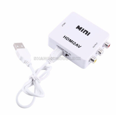 Mini Composite 1080P HDMI to RCA Audio Video AV CVBS Adapter Converter For HDTV