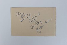 Harriet, Ozzie Nelson & MacDonald Carey Signed Cut - COA JSA