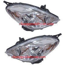 1 Pair Of Front Side Head Light Lamp Assy Fits For Nissan Almera Versa 2011-2013