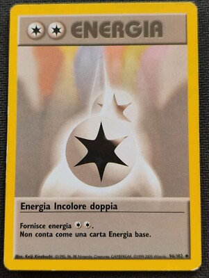 Pokémon Base Set Deutsch Farblose Energie Doppel 96/102 Old Wotc