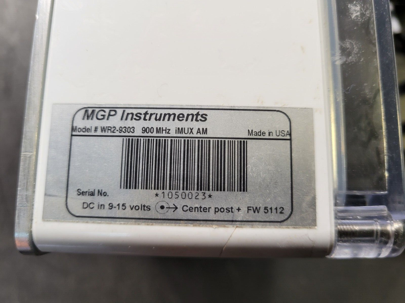 MGP Instruments WR2-9303 Imux Area Monitor NOS