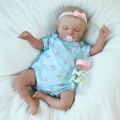 Realistic Reborn Baby Dolls - 18 Inch Rosalie Newborn Baby Sleeping Girl, Cloth 