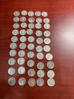 Roll of 50 circulated Mercury dimes