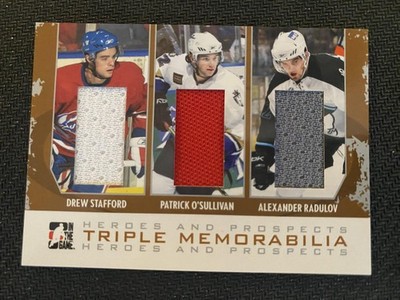 2007-08 ITG Heroes & Prospects TM05 Stafford/O'Sullivan/Radulov Triple Mem