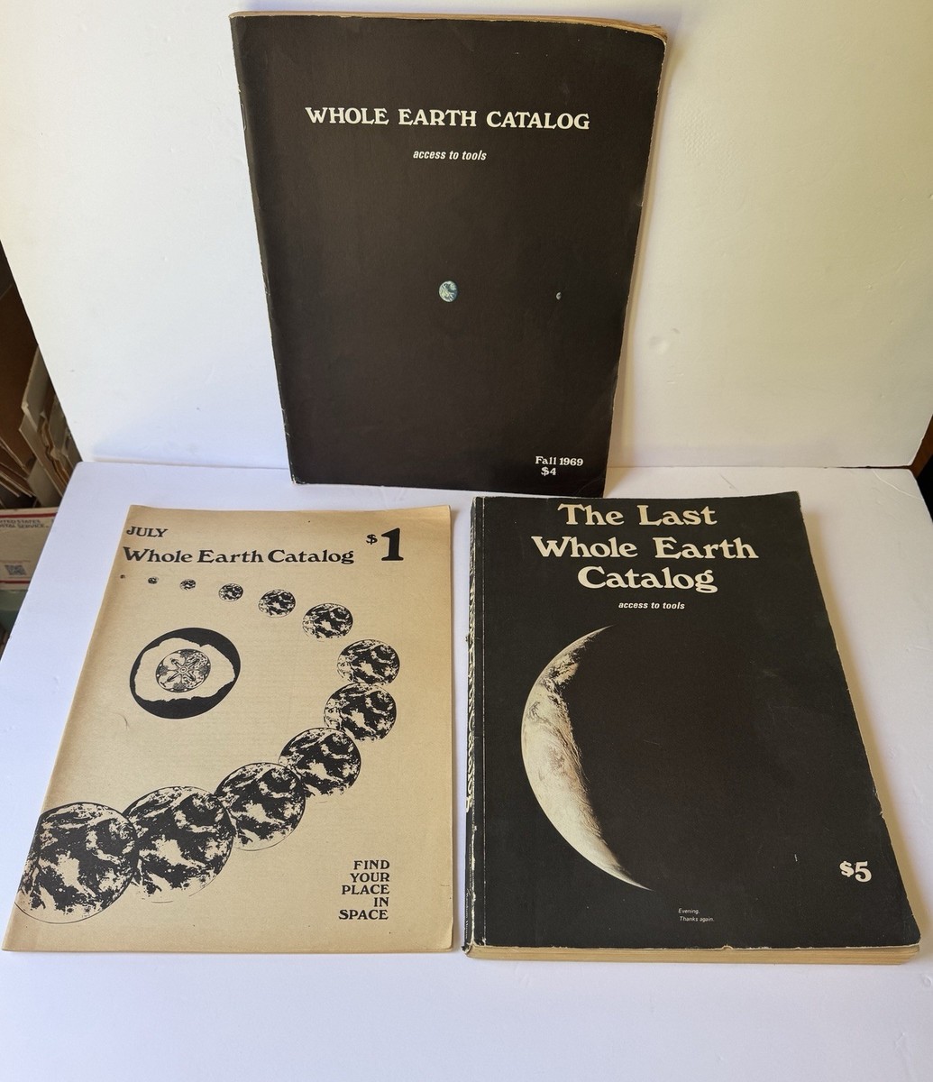 Vintage The Last Whole Earth Catalog Lot 1969-1971 Access To Tools
