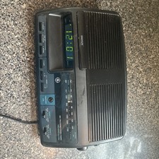 GE General Electric 7-4664A Stereo Alarm Clock AM/FM Radio TESTED WORKS