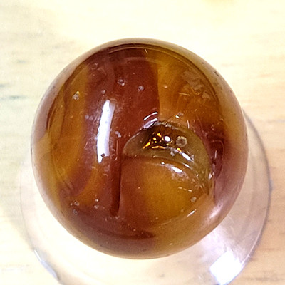 JUMBO SIZE D.A.S./JABO/WV AWESOME AMBER ERROR SWIRLS LARGE 0.97'' X16/Z/21