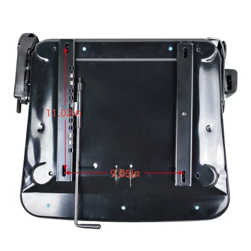 Universal Black Lawn Mower Forklift Tractor Seat W/ Sliding Track Armrest New