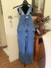 Hisea Overalls Men's 32x28 Blue Medium Wash Farmer, Workwear, Comfort