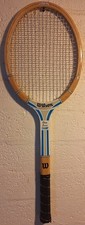 CHRIS EVERT VINTAGE WILSON WOODEN CHAMP TENNIS RACKET,STRATA-BOW 4 3/8"-NR.MINT