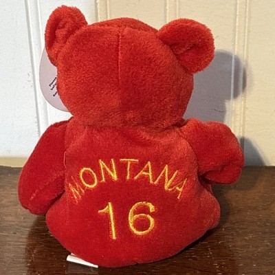 Salvino's Bammers Joe Montana Beanie Baby Style Bear 8