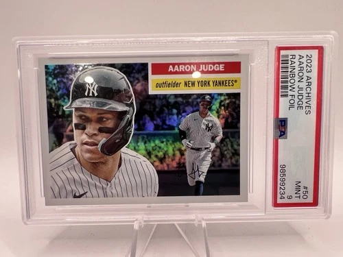 Aaron Judge 2023 Topps Archives Rainbow Foil #50 103/199 PSA 9, POP 7