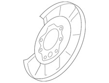 Driver Left Rear Brake Backing Plate Splash Shield
