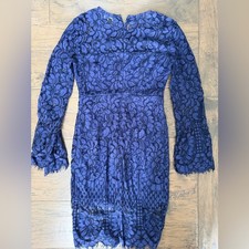Lulu's Navy Lace Long Sleeve Dress
