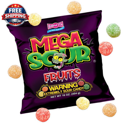 Mega Sour Candy Fruits Mix Fizz Candy 454G Handmade British Sweets   Extreme Sou