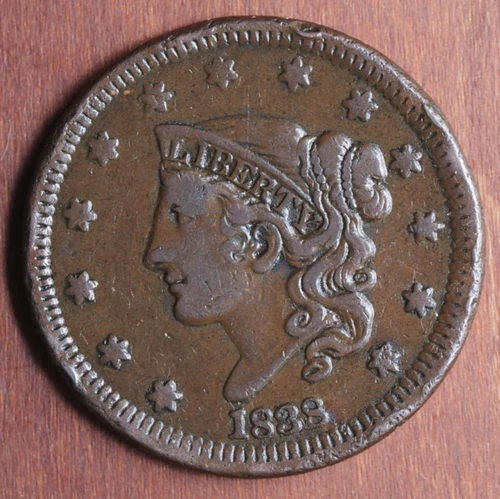 Photo of a 1838-P Large Cent from an eBay listing that sold on Jul 19, 2026