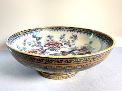 WOW seltene antike Losol Ware Lustreware große Fußschale Kiel & Co Burslem