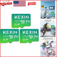 Durable 128GB Micro SD Card 3-Pack  90MB/s Speed   Perfect for Action Cameras