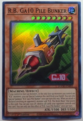 Yugioh R.B. Ga10 Pile Bunker DOOD-EN092 Super Rare 1st Edition