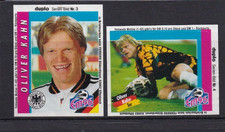 2 Bilder - Sticker Hanuta / Duplo - EM 1996 - Oliver Kahn  Nr. 3 + 4