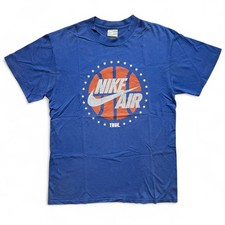 Vintage Y2k Nike Air Basketball Swoosh T Shirt Blue Team Silver Tag Hooper Star