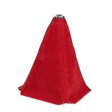 Car Shift Knob Dust Cover, Car Shift Boot, Leather Gear Shift Cover, Red/Suede