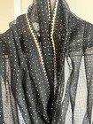 NWT Fabindia Handwoven Silk Blend Stole Wrap Scarf Black & Gold Zari 3 Options — photo 4