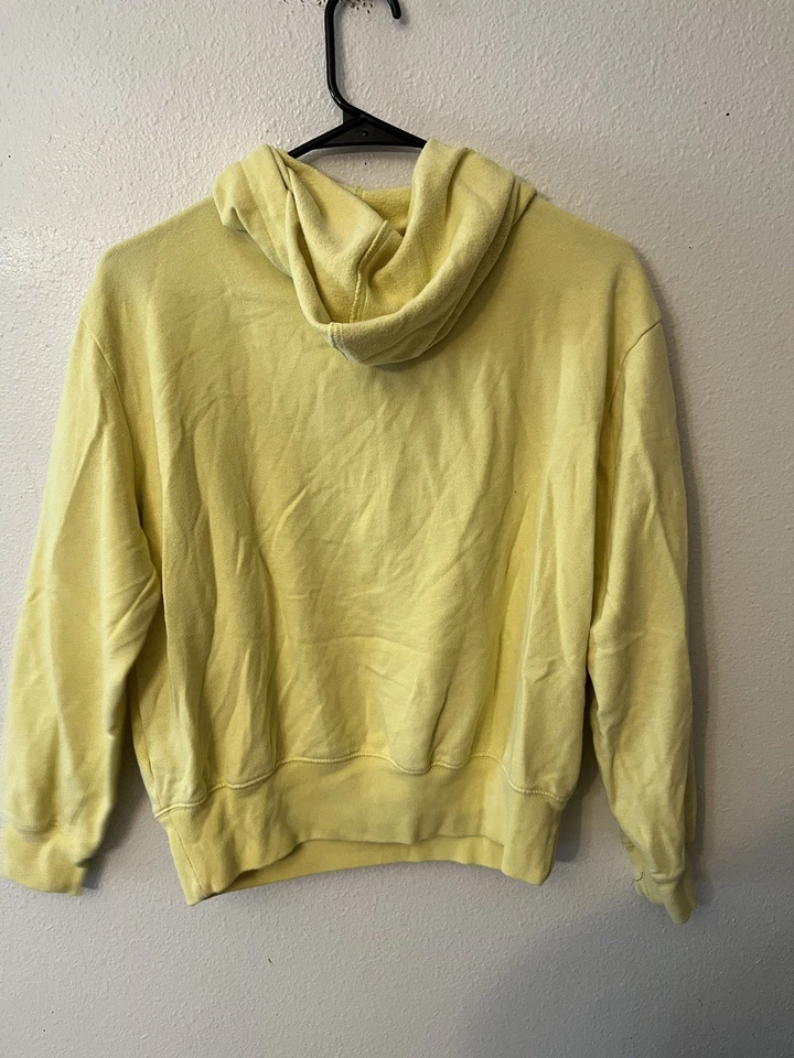 Sudadera con Capucha Gap para Mujer Pullover Amarillo Manga Larga Bolsillo Más Pequeña Sólida Foto 2 de 4