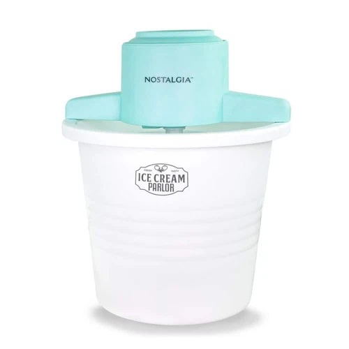 Nostalgia 4Qt Electric Ice Cream Maker White Portable Countertop Easy-To-Use
