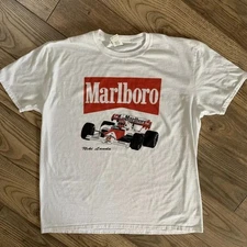 Mclaren Marlboro White short T shirt Niki Lauda Formula 1 Marlboro Unisex S-5XL