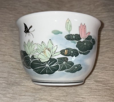 VINTAGE LILING PORZELLAN AUS PORZELLAN - DEKORATIVER PFLANZTOPF - SEHR GUTER ZUSTAND 12cm Durchmesser 