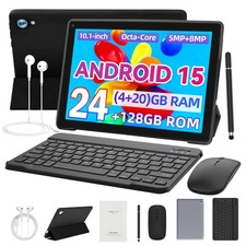 Android 15 10.1 inch Tablet 20 4 20 GB RAM 128GB ROM IPS LCD Widevine L1 WIFI 6