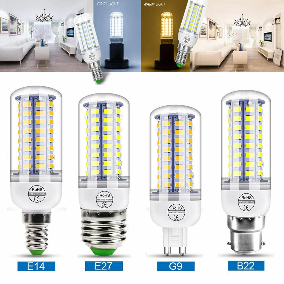 G9 LED Bulb E27 E14 B22 Corn Lights Warm / Cold SMD 5730 220V-240V Lamps AU - Image 3 of 4
