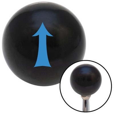 Blue Fancy Solid Directional Arrow Up Black Shift Knob w/ M16x1.5 Insert Auto