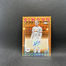 2024-2025 Topps Chrome UEFA Soccer Xavi Simons Orange Geometric /25 RB Leipzig