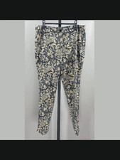 NEW Talbots Pants Womens 6 petite black tan floral paisley Hampshire straight