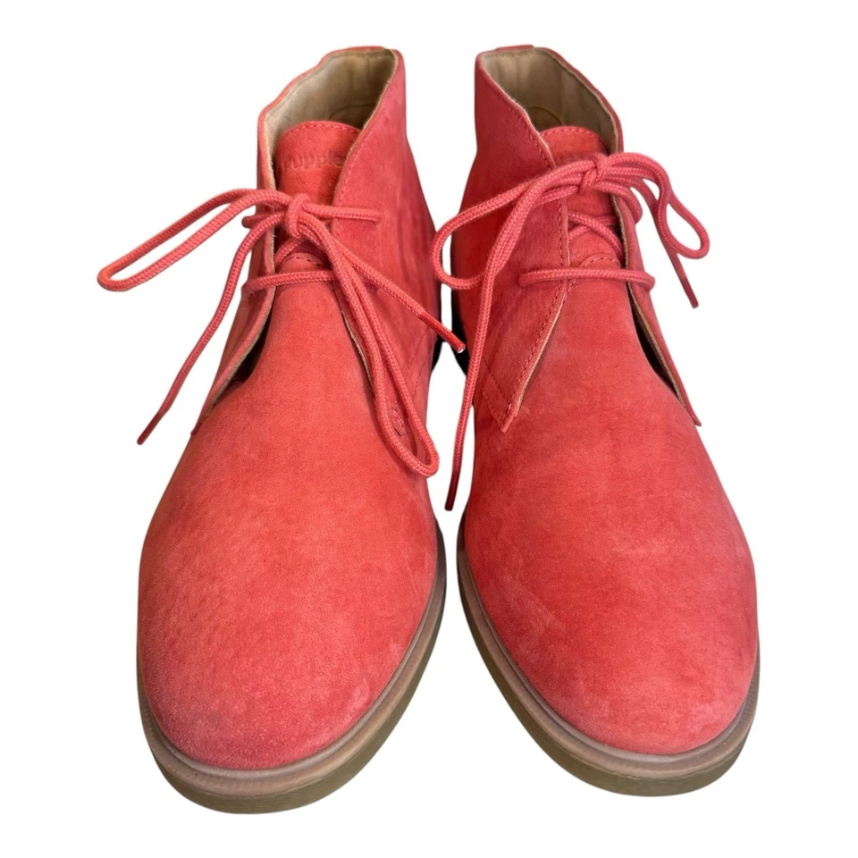 Hush Puppies Womens Shoes Red Lace Up Boots Sz 8 Suede Leather Ankle Casual - Image 3 of 4