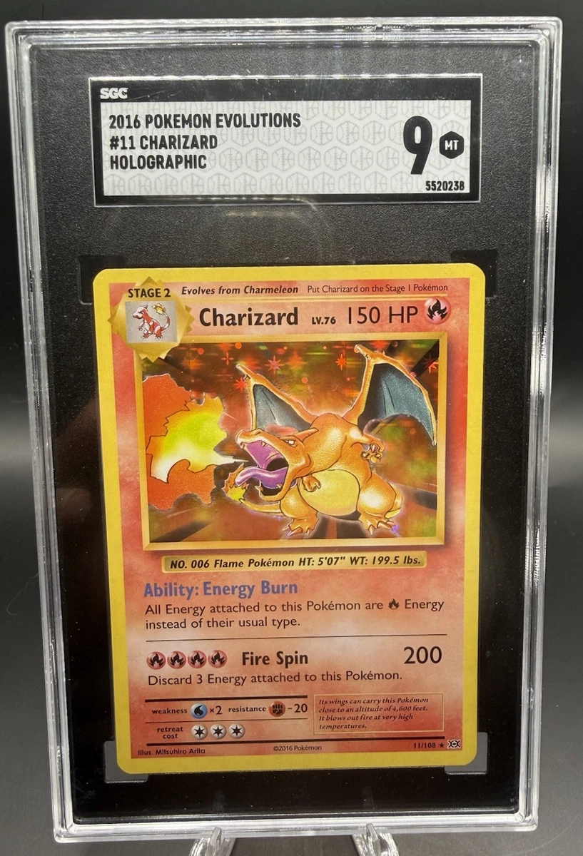 Charizard Pokémon TCG Grade 9 Evolutions Individual Collectible