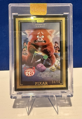 Topps Disney Pixar Gold Turning Red Wall Art Serial Numbered 04/10 WA-25