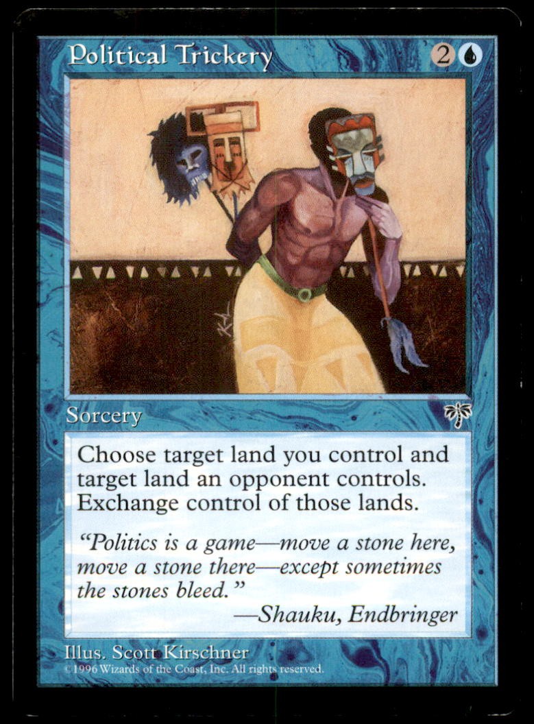 MTG Political Trickery LP Light Play Mirage [4819]