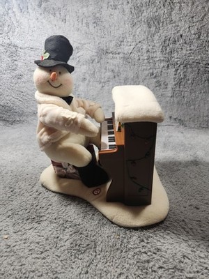 Vtg Hallmark Jingle Pals Piano Playing Snowman 2005 MOTION LIGHTS MUSIC!