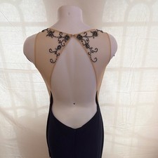 Alyce Paris Midnight Blue Size 8 Beaded Jersey Long Formal Dress Lot 13
