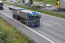 LKW Foto MAN TGX Kippanhänger Deutschland blau 66 ABROLLKIPPER #h2hk