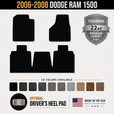 Avery Touring Front Rear Runner Floor Mats For 2006-2008 Dodge Ram 1500 1jm Avery Touring Front Rear Runner Floor Mats For 2006-2008 Dodge Ram 1500 1jm