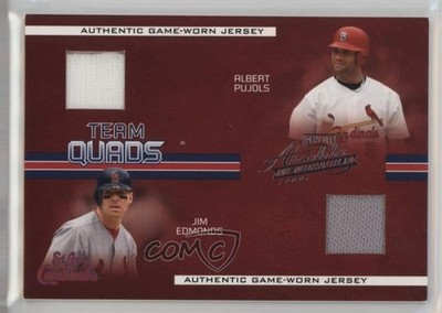 2005 Playoff Absolute Memorabilia Team Quads Single Materials Albert Pujols 1o1v