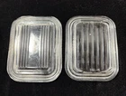 Vintage Pyrex 501-C Pyrex Refrigerator Dish Fridgie Lid Lot of 2 Replacement