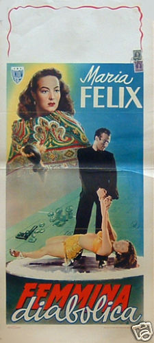 Locandina originale film Femmina diabolica (1950) - Regia di Tito Davison